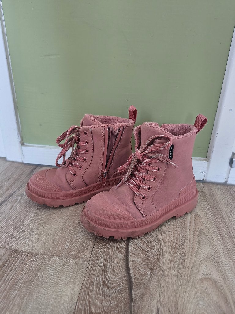 Prachtige, stoere roze veterboots, laarsjes van H&M, maat 28, Meisje, Onb, H&M, Ophalen of Verzenden