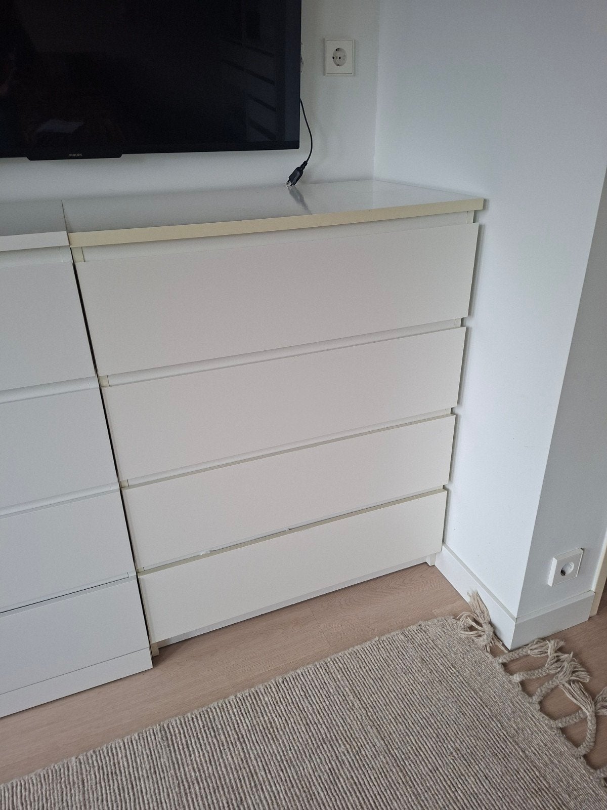 IKEA MALM Ladekast met 4 lades - Wit, Ophalen, Gebruikt, Modern, Scandinavisch, 100 tot 150 cm