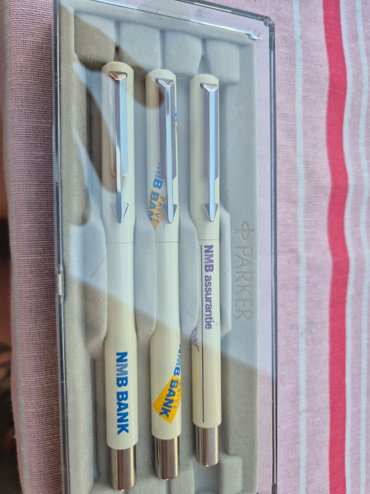 Vintage Parker Pennenset NMB Bank - Nieuw in doosje, Verzamelen, Ophalen of Verzenden