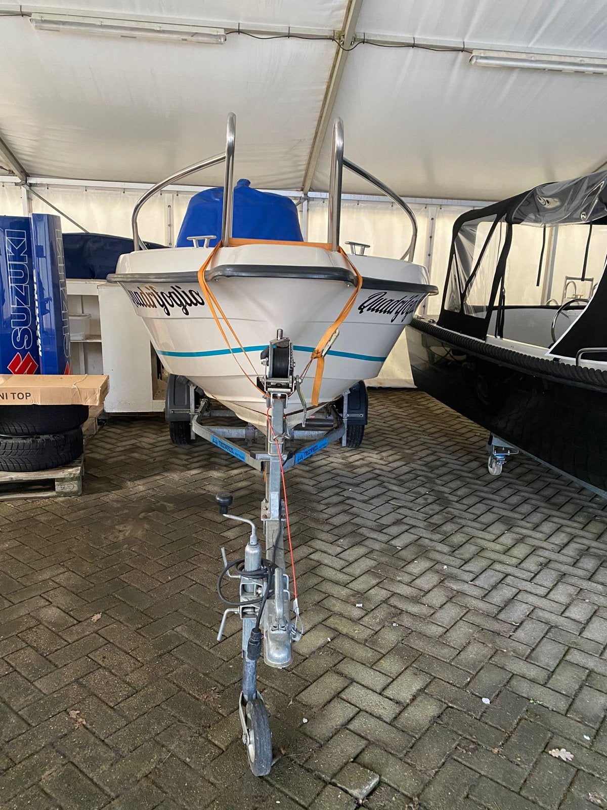Uttern 4612 Consoleboot + Honda 15 pk 20 + trailer, Ophalen, Overige merken, Gebruikt, Buitenboordmotor