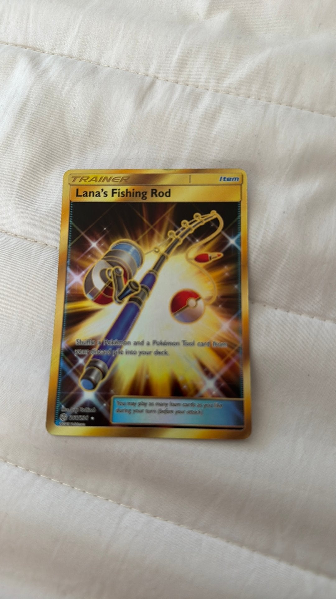 Pokemon kaart lana’s fishing rod, Ophalen of Verzenden, Zo goed als nieuw