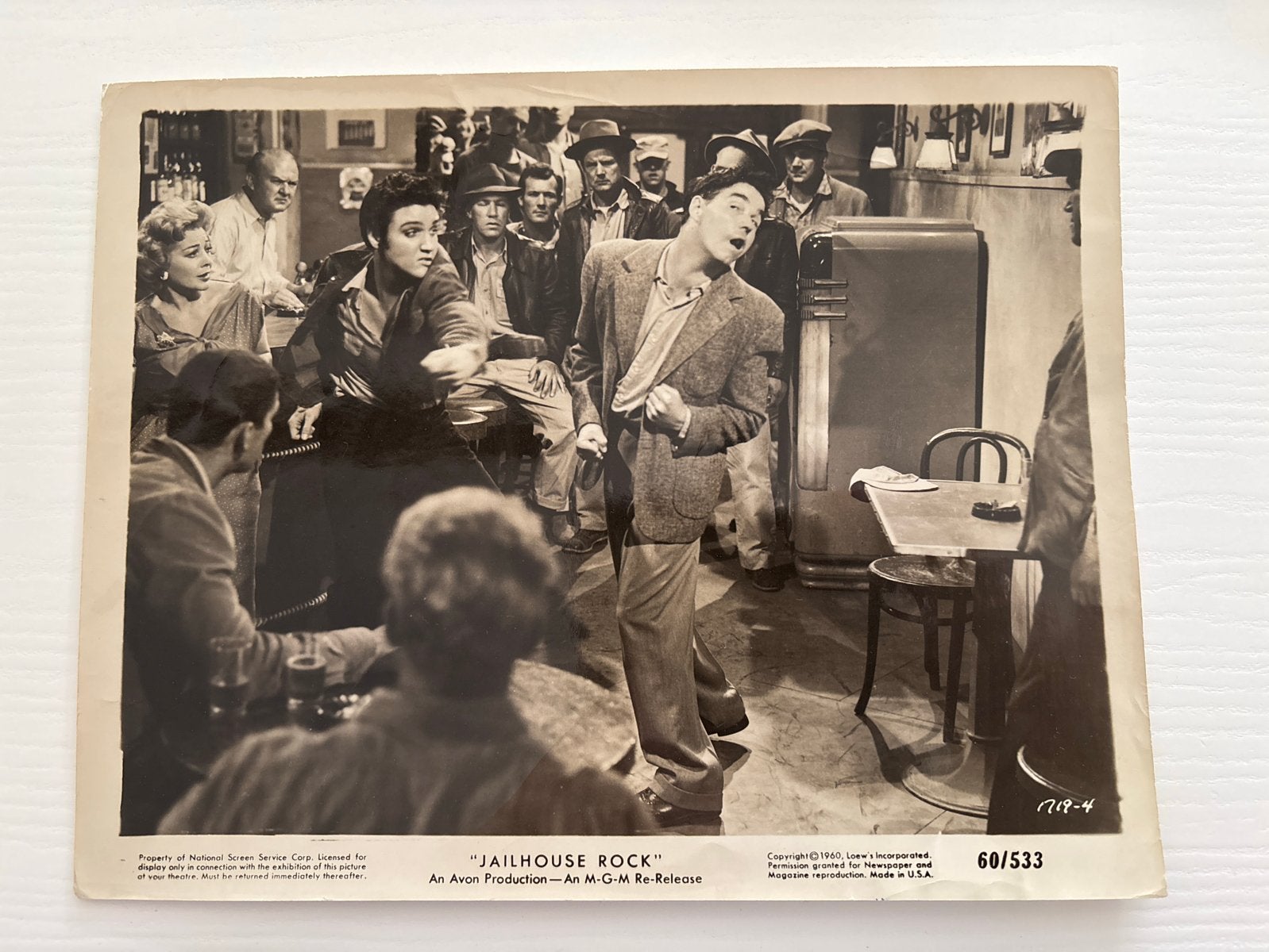 Press Still  Elvis Presley - Jailhouse Rock, Ophalen of Verzenden, Gebruikt, Foto of Kaart