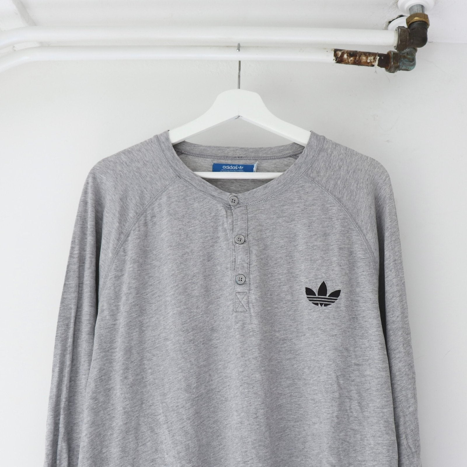 Vintage Adidas longsleeve, Kleding | Heren, Verzenden, Gedragen, Maat 56/58 (XL), Grijs