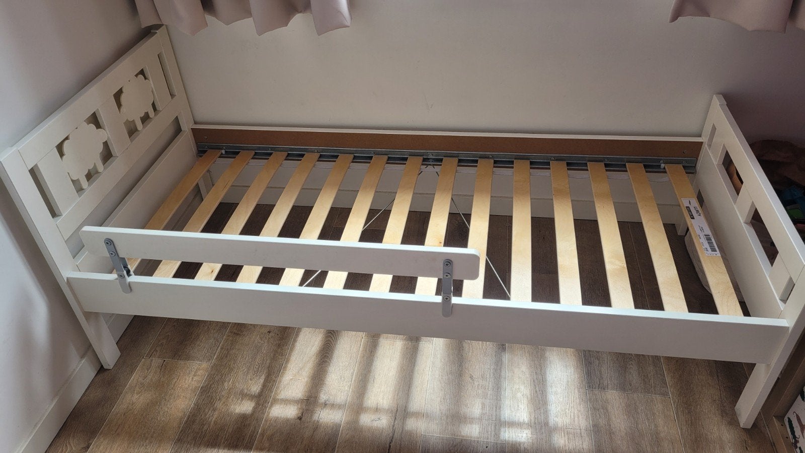 Ikea Kritter peuterbed met lattenbodem en uitvalbescherming, Ophalen, Gebruikt, 70 tot 85 cm, 140 tot 160 cm