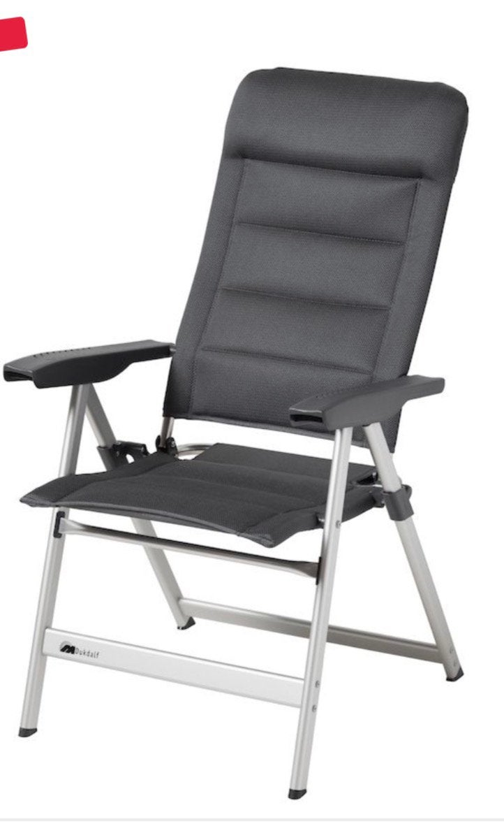 Dukdalf stoelen blauw 2 stuks beschikbaar, Ophalen, Gebruikt, Aluminium, Inklapbaar