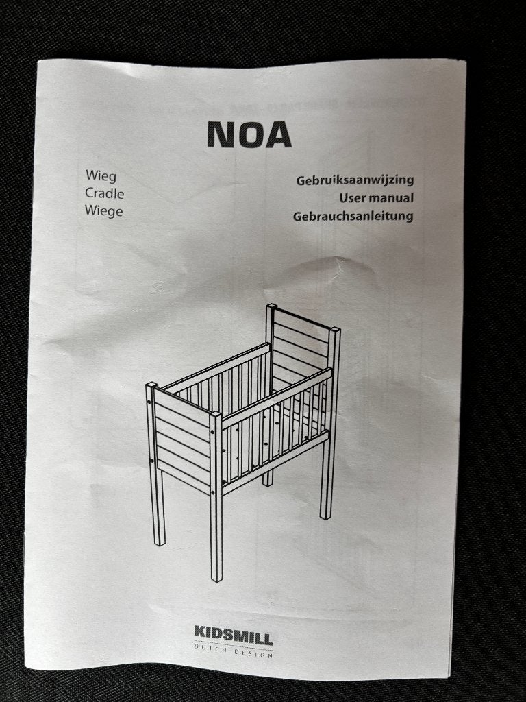 Kidsmill Noa Wieg in doos, Ophalen, Gebruikt, Wieg