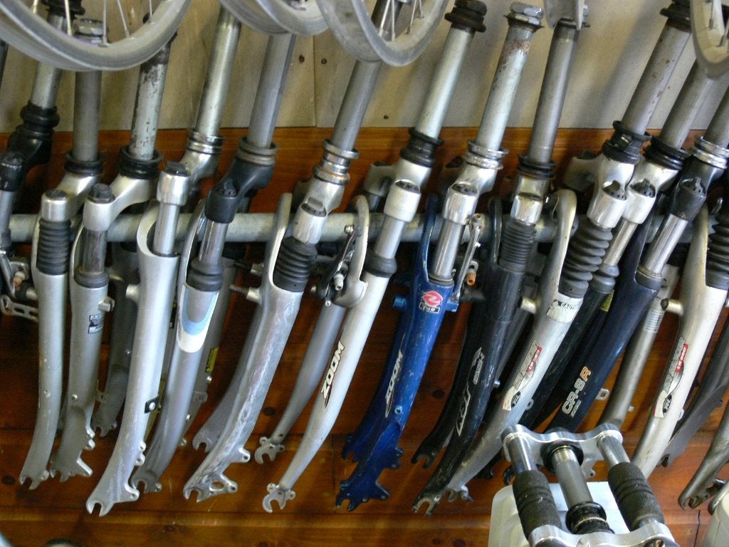 VOORVORKEN, Fietsen en Brommers, Fietsonderdelen, Elektrische fiets, Zo goed als nieuw, Voorvork, Aluminium