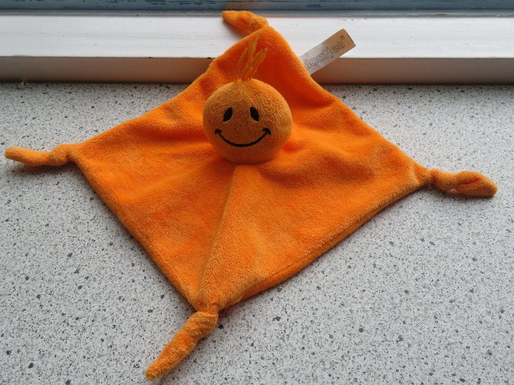 Knuffeldoek oranje velours Daatje Daatjes van DA Drogist, Oranje, Overige typen, Ophalen of Verzenden, Zo goed als nieuw