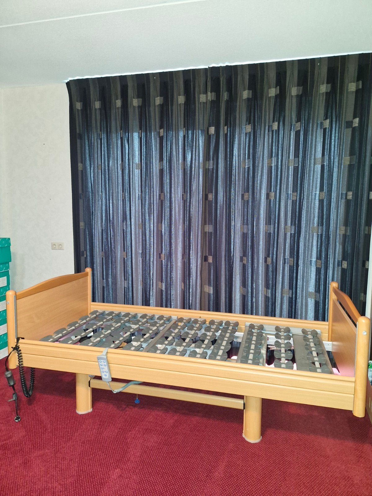 Hooglaagbed - Volker Model 2080 - zeer goede staat, Ophalen, 90 cm, Eenpersoons, Bruin