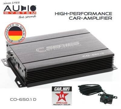 Audio System CO-650.1D 650W RMS Monoblok versterker, Auto diversen, Autospeakers, Info@optimount.nl, Nieuw, Ophalen of Verzenden