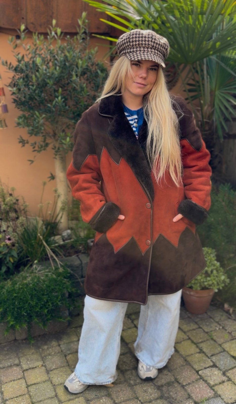 Vintage lammy shearling afghaanse schapenvacht winter jas, Ophalen of Verzenden, Zo goed als nieuw, Maat 46/48 (XL) of groter