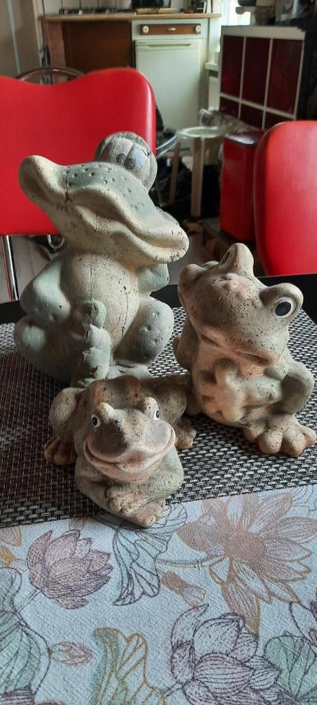 Mooie set kikkers 3stuks kleur groen, Verzamelen, Ophalen, Zo goed als nieuw, Dier