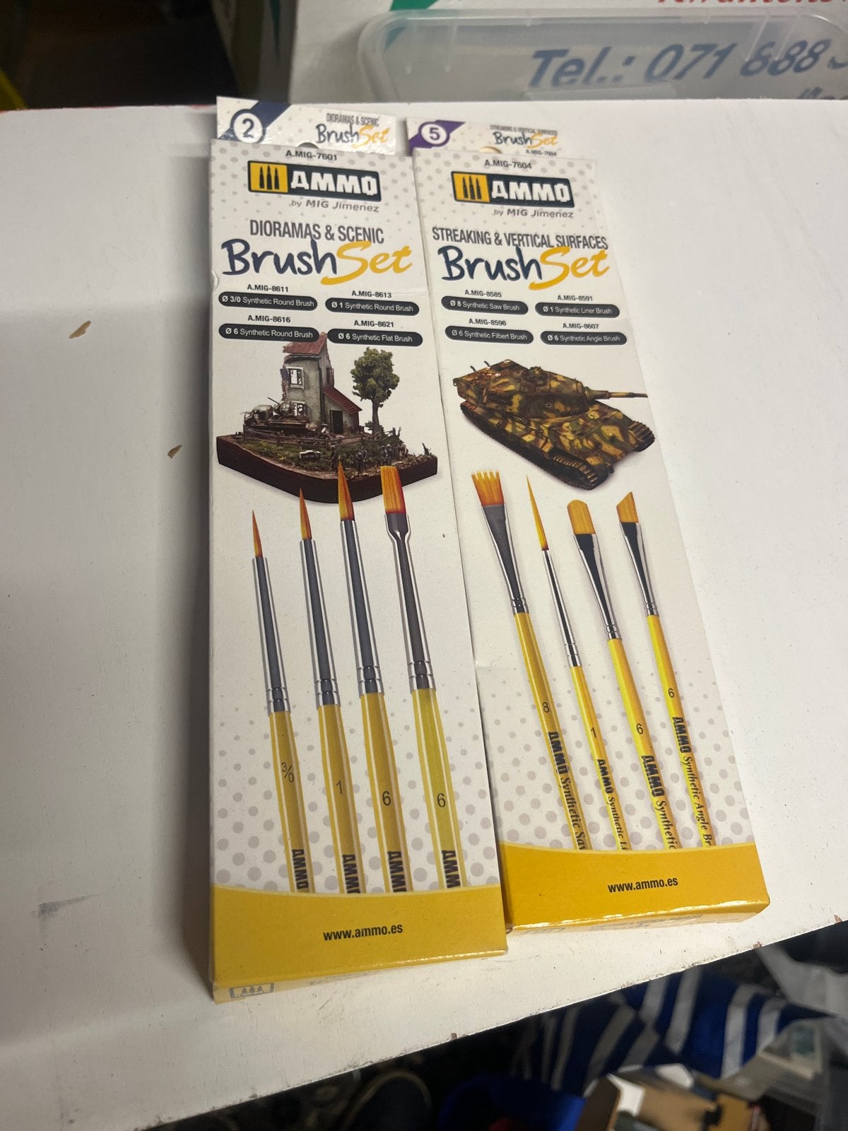 2 Dozen AMMO by Mig Jimenez Kwasten Sets (Dioramas & Streaki, Ophalen of Verzenden, Nieuw, Penseel of Kwast