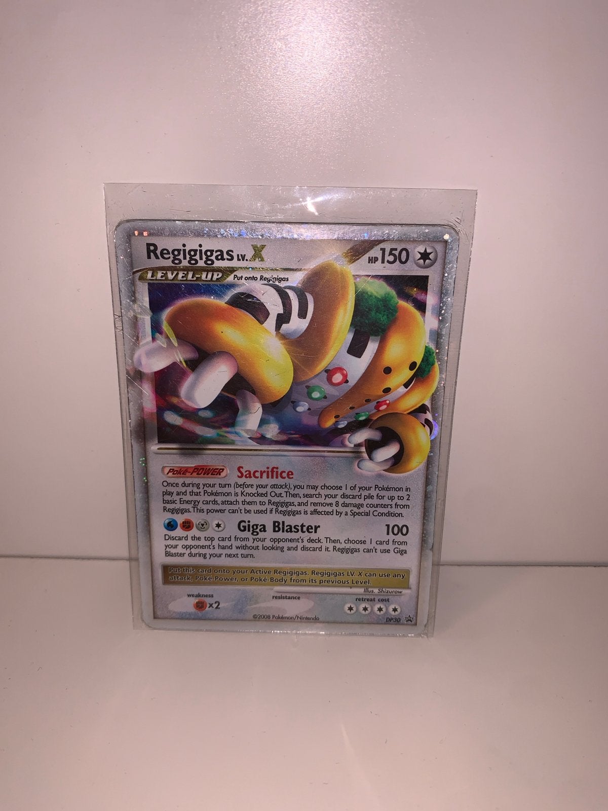 Regigigas LV.X Pokémon Kaart - Zeldzaam en in goede staat, Ophalen of Verzenden, Gebruikt, Losse kaart, Foil