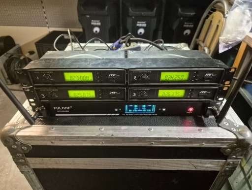 4 kanaals JTS microfoon systeem (headsets) incl vlaggen, Muziek en Instrumenten, Gebruikt, Duitsland, Overige typen, Ophalen of Verzenden