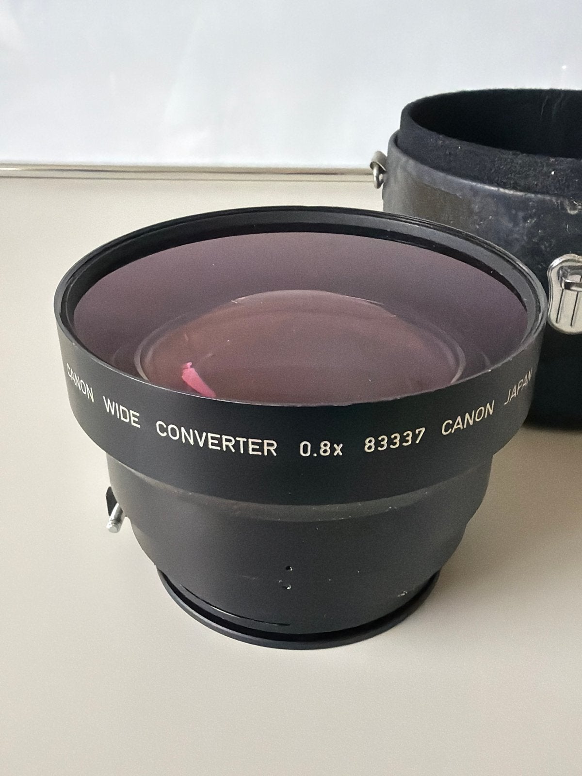 Canon Wide Converter 0.8x 83337 Japan met etui, Ophalen, Gebruikt, Canon, Beschermhoes/tas
