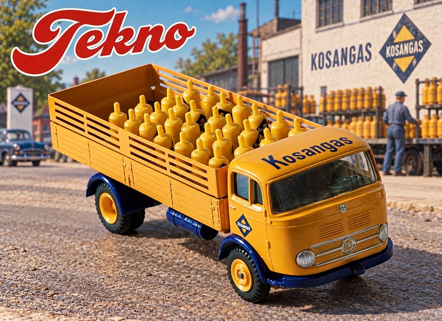 Tekno 911 Mercedes Benz truck 'KOSANGAS' MINT, Verzenden, Nieuw, Bus of Vrachtwagen, Overige merken