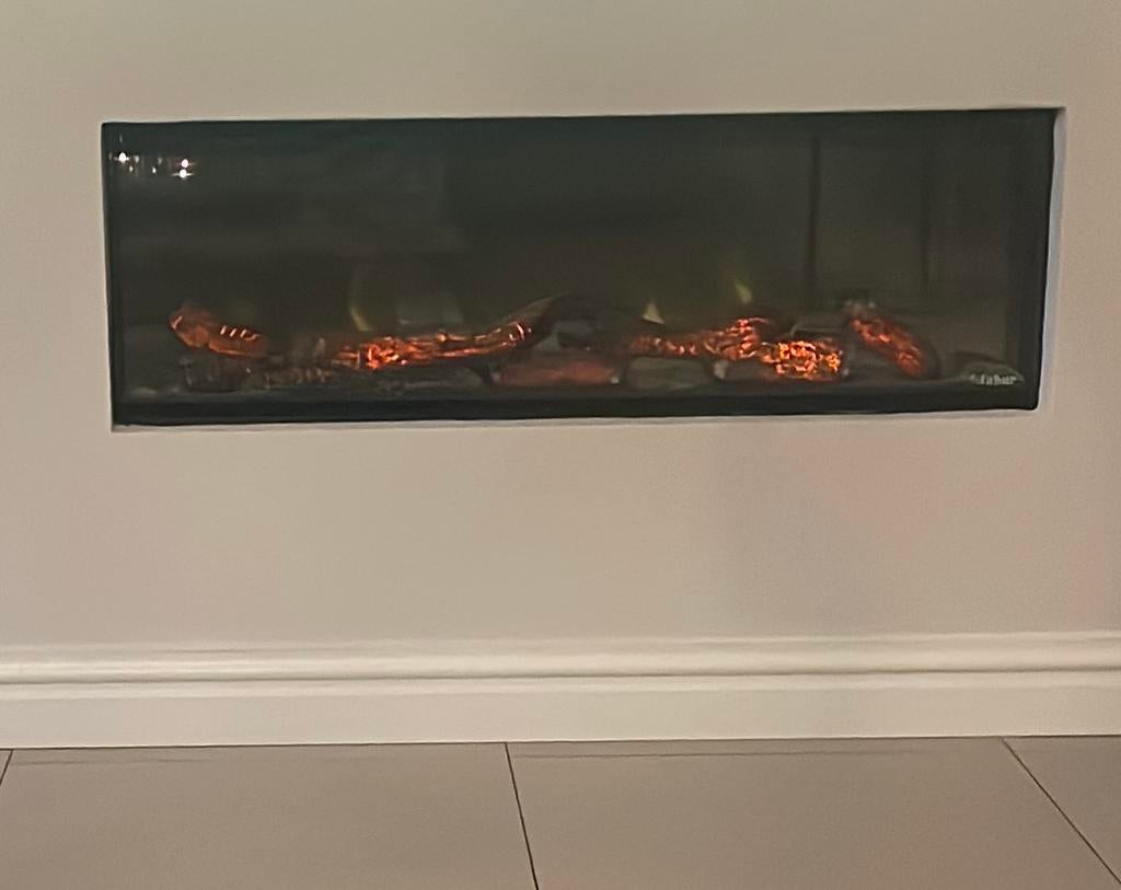 Faber Elektrische Open Haard - Geen Verwarming, Ophalen of Verzenden, Gebruikt, Inbouwhaard, Elektrische haard