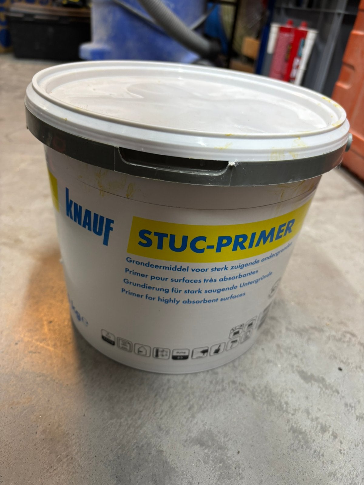 Stuc primer sterk zuigende ondergronden, Ophalen, Gebruikt, Geel
