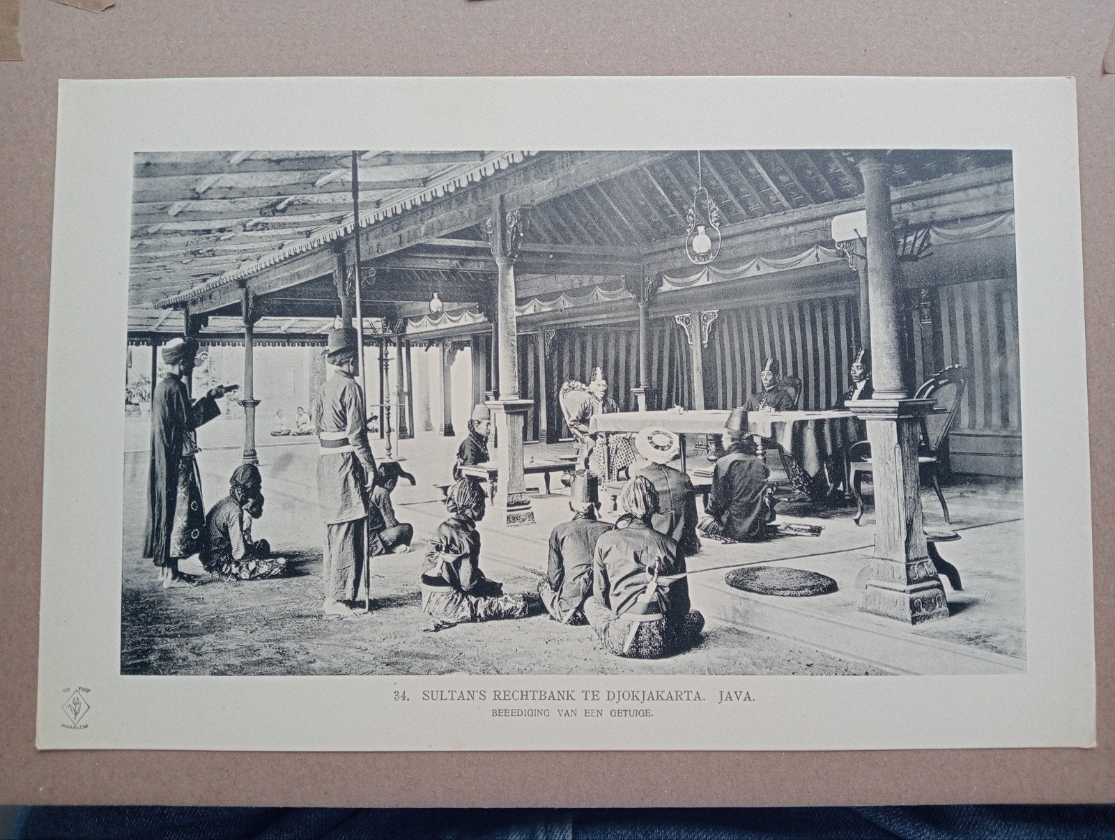 Foto Gravure Nederlands Indië 1910 - 18x28 cm, Dagelijks leven, Ophalen of Verzenden, Gravure, Met tekst