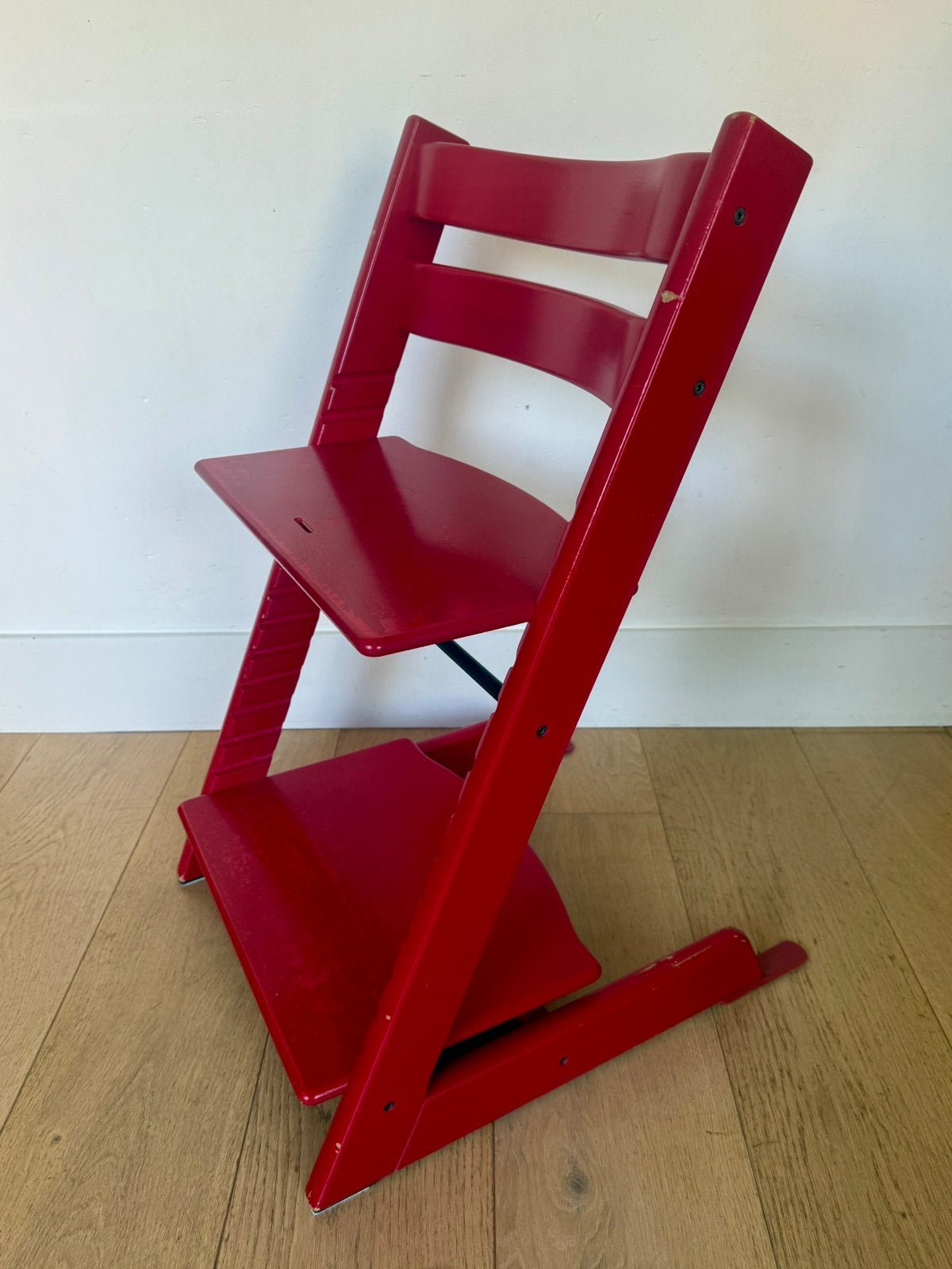 Stokke Tripp Trapp stoel (rood), Ophalen, Gebruikt, Meegroeistoel