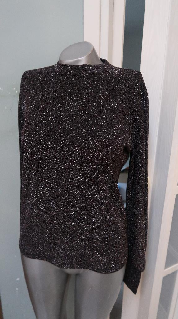Most Wanted lurex zilverdraad truitje zwart, Kleding | Dames, Zwart, Maat 42/44 (L), Ophalen of Verzenden, Zo goed als nieuw