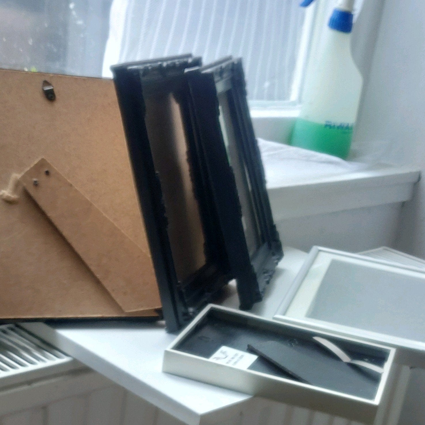 Set van 5 fotolijsten, Gebruikt, Ophalen of Verzenden, Fotolijst, Zwart