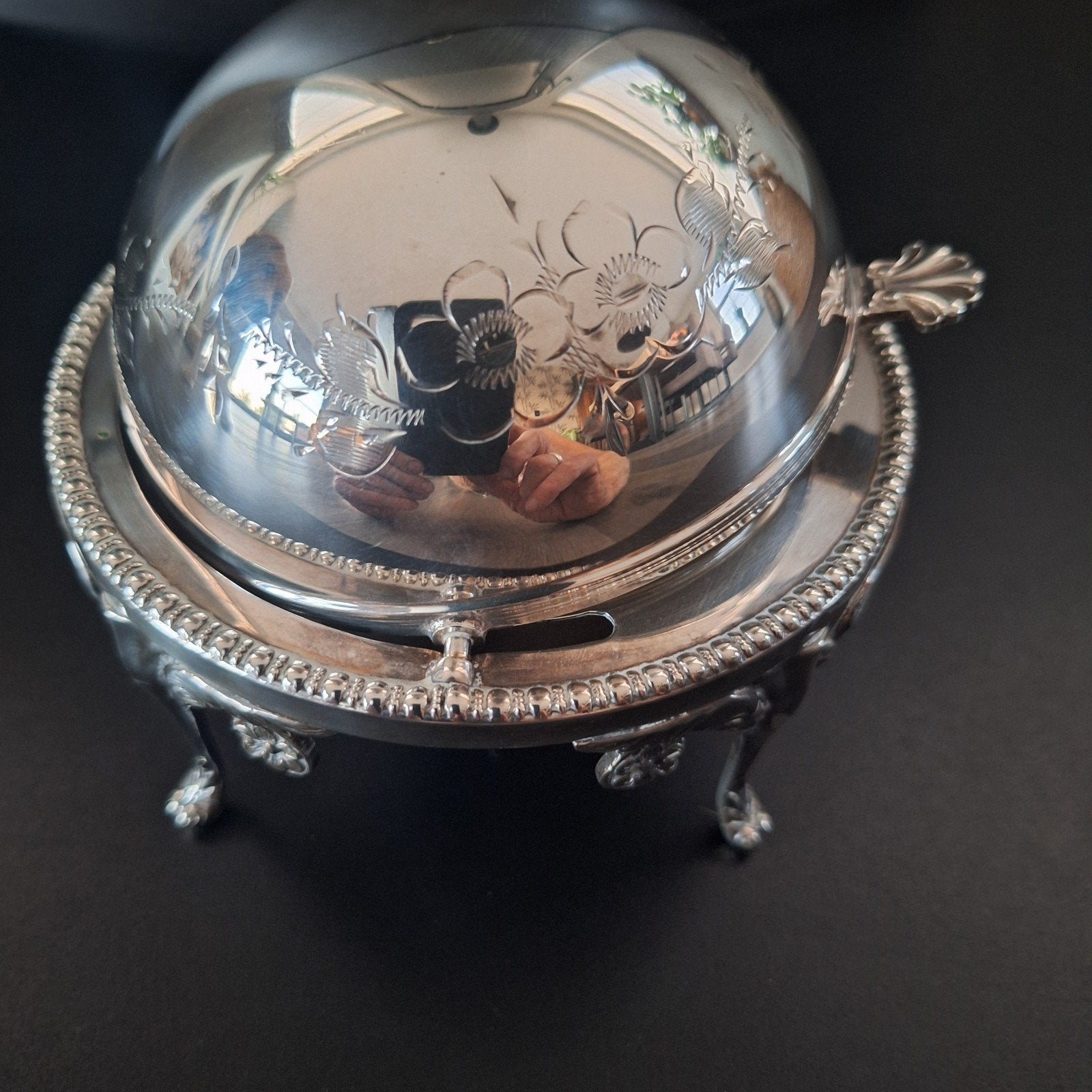 Antieke Silverplated Kaviaar / Boter Cup, Ophalen of Verzenden