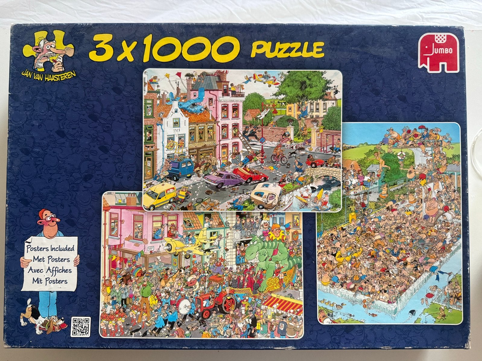 Jan van haasteren puzzel 3 x 1000 stukjes, Ophalen of Verzenden, 500 t/m 1500 stukjes, Zo goed als nieuw