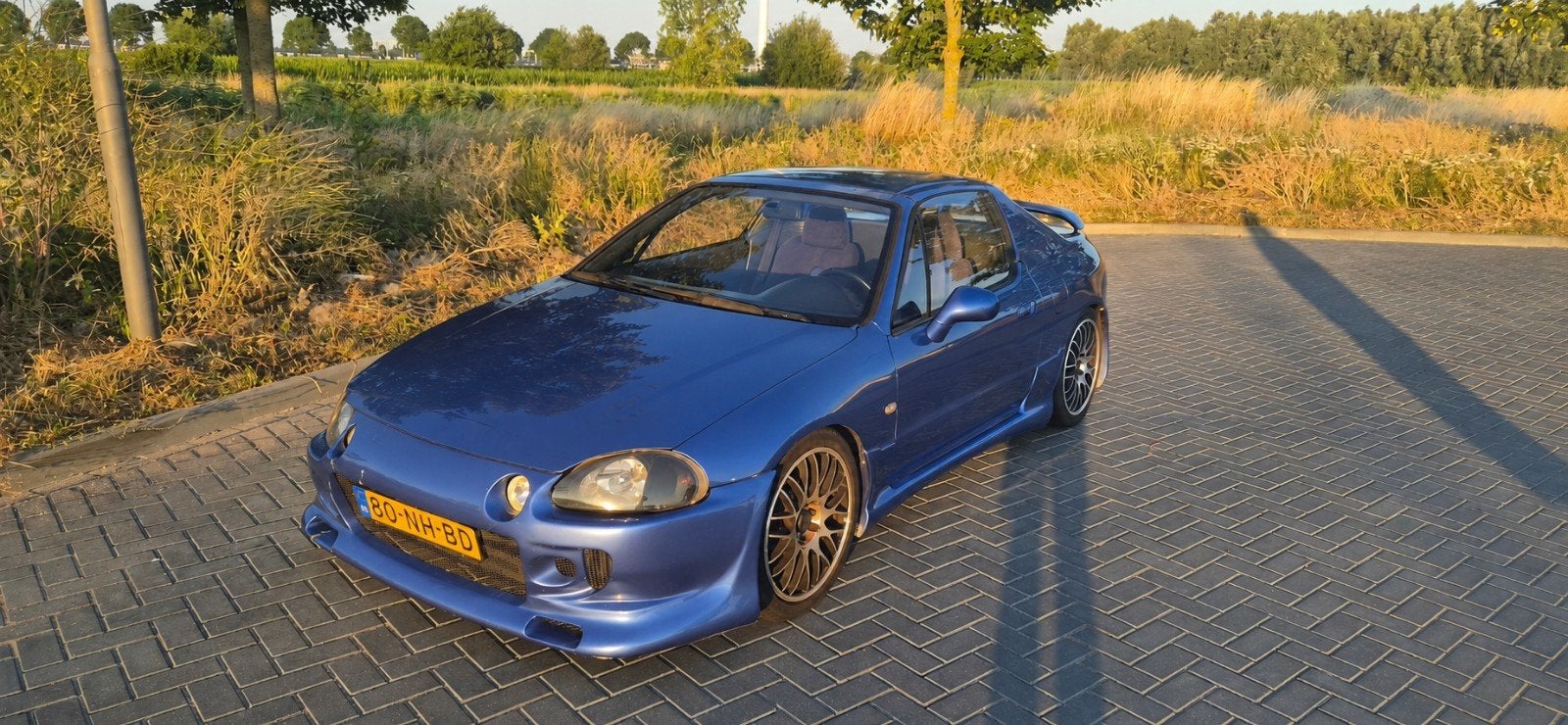 Honda CRX Del Sol 1.6 VTI ABS E2 1993 Blauw, Voorwielaandrijving, Zwart, 4 cilinders, 1595 cc