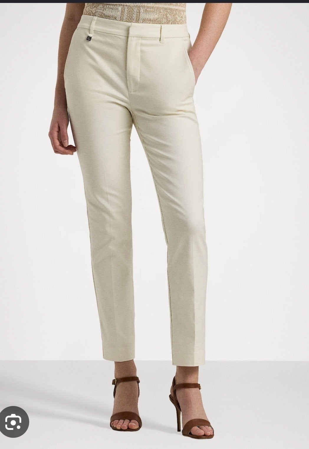 Ralph Lauren 7/8 broek maat 14 (44), Kleding | Dames, Beige, Maat 42/44 (L), Ophalen of Verzenden, Zo goed als nieuw