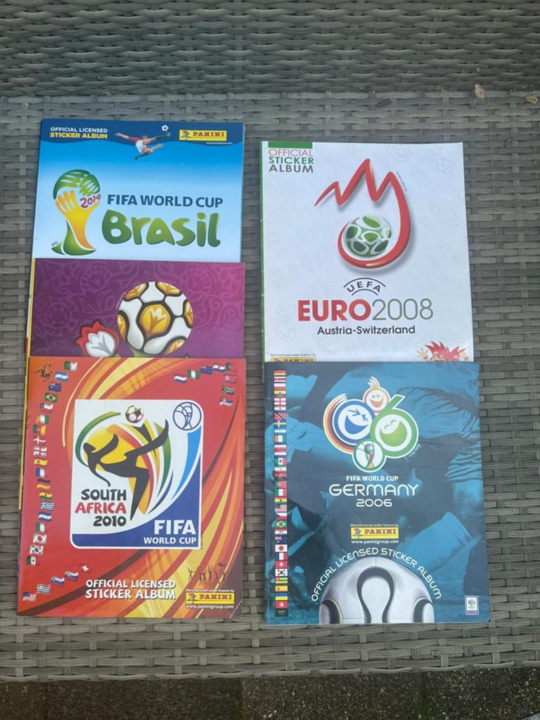 Panini WK 2006 2010 2014 EK 2008 2012 Albums compleet, Ophalen of Verzenden, Zo goed als nieuw, Buitenlandse clubs, Poster, Plaatje of Sticker