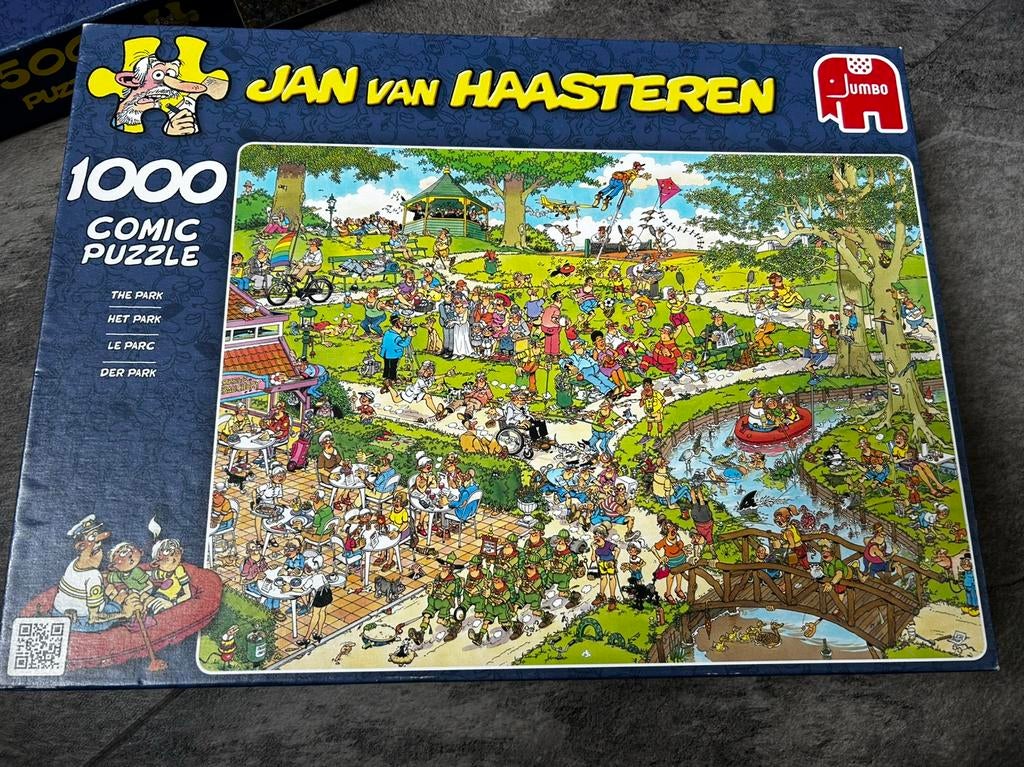 Het park, jan van Haasteren, 1000 stukjes, Ophalen, 500 t/m 1500 stukjes, Zo goed als nieuw