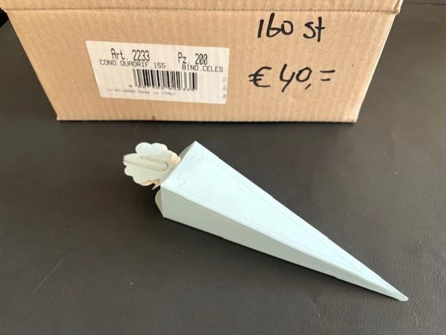 uitdeel bedankjes punt doosjes blauw aantal 160 stuks, Ophalen of Verzenden, Nieuw, Versiering, Overige