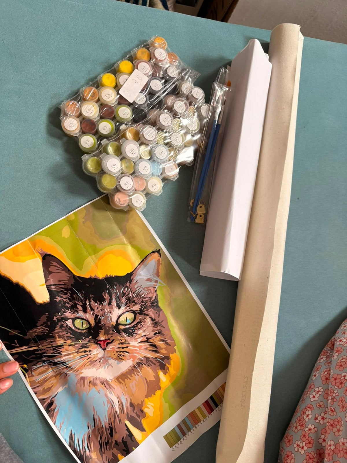 Schilderen op nummer pakket - Kat (80x100 cm), Ophalen, Zo goed als nieuw, Schilderen op nummer