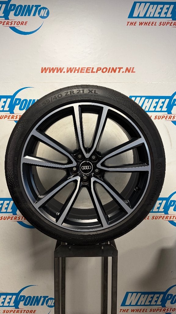 21'' Audi Q5 SQ5 Velgen 5x112 Continental Zomerbanden, Gebruikt, 255 mm, Banden en Velgen, Personenwagen