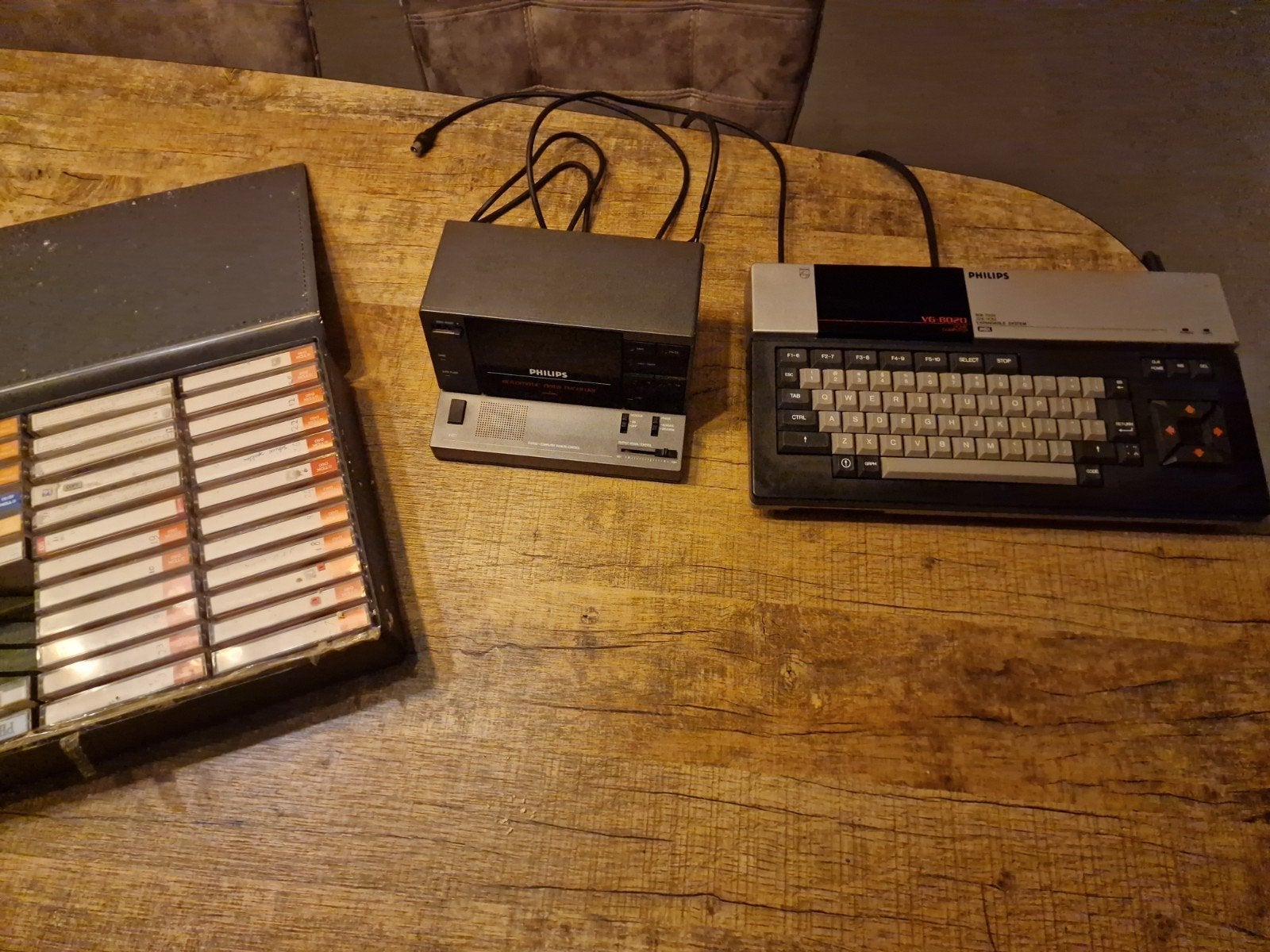 Philips MSX VG8020 PC in zeer nette staat met tapedeck tapes, Computers en Software, Vintage Computers, Ophalen of Verzenden