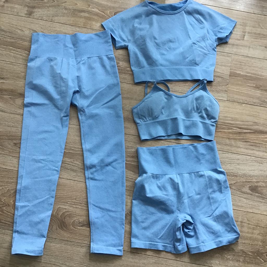 4 delig sportsetje, Kleding | Dames, Sportkleding, Blauw, Nieuw, Ophalen of Verzenden, Fitness of Aerobics