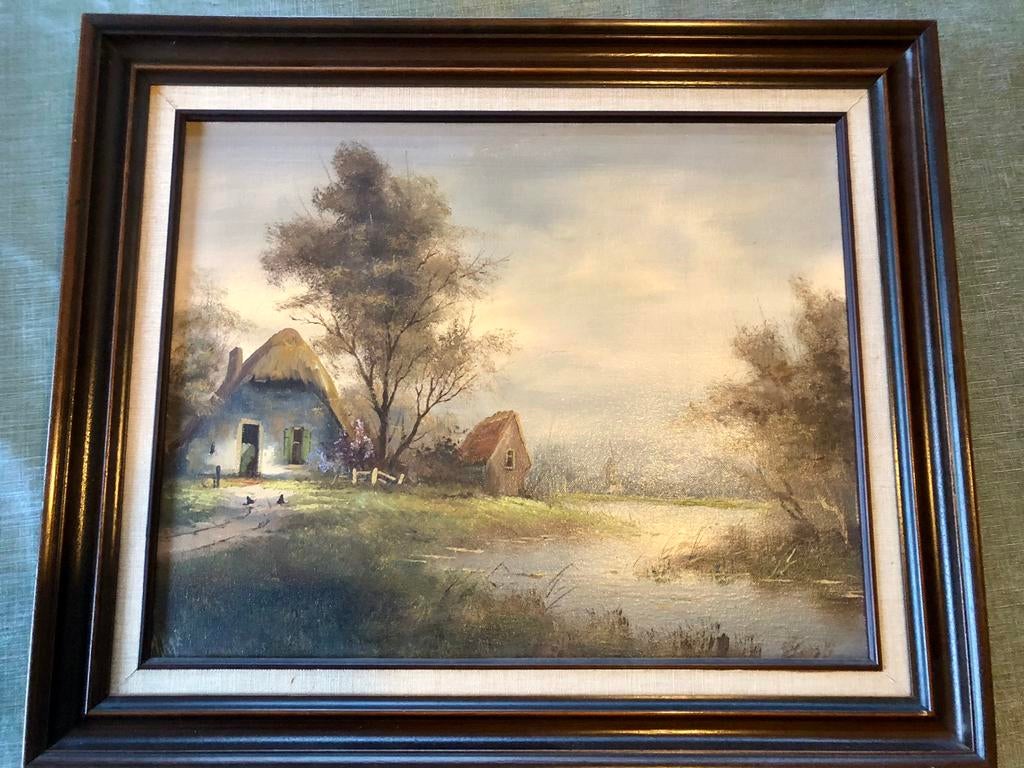 Te koop Schilderij mooi landschaps tafereel, Ophalen