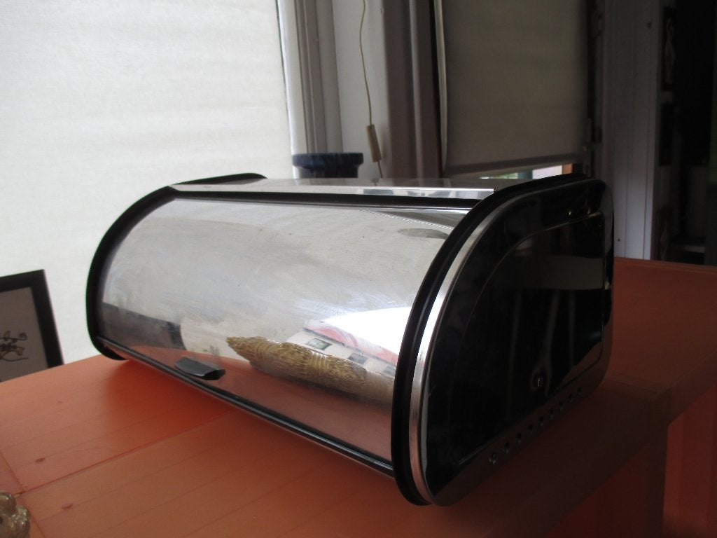 jaren 70 vintage design Brabantia broodtrommel retro chroom, Huis en Inrichting, Gebruikt, ?, Brabantia, Broodtrommel