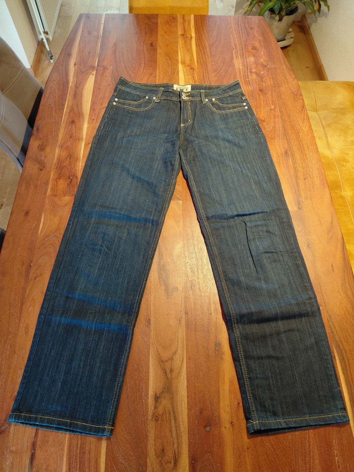 Extra lange jeans van Miss Etam, maat 44, lengtemaat 36, Blauw, Ophalen of Verzenden, Zo goed als nieuw, Miss Etam