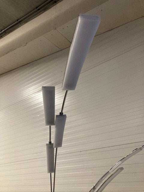 vloerlamp 10 lampen dimbaar zwart marmeren poot ALS NIEUW, Ophalen of Verzenden, Zo goed als nieuw, Metaal, 150 tot 200 cm