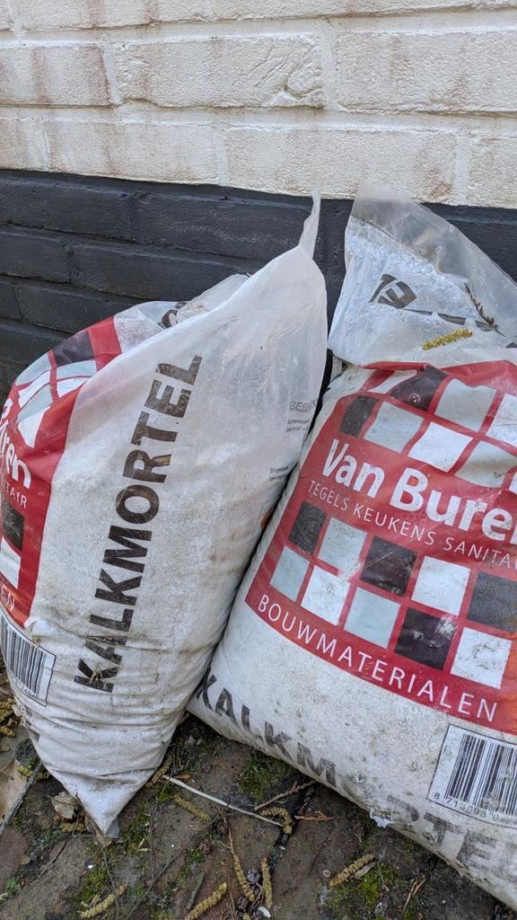 Kalkmortel zakken (gratis ophalen), Ophalen, Nieuw