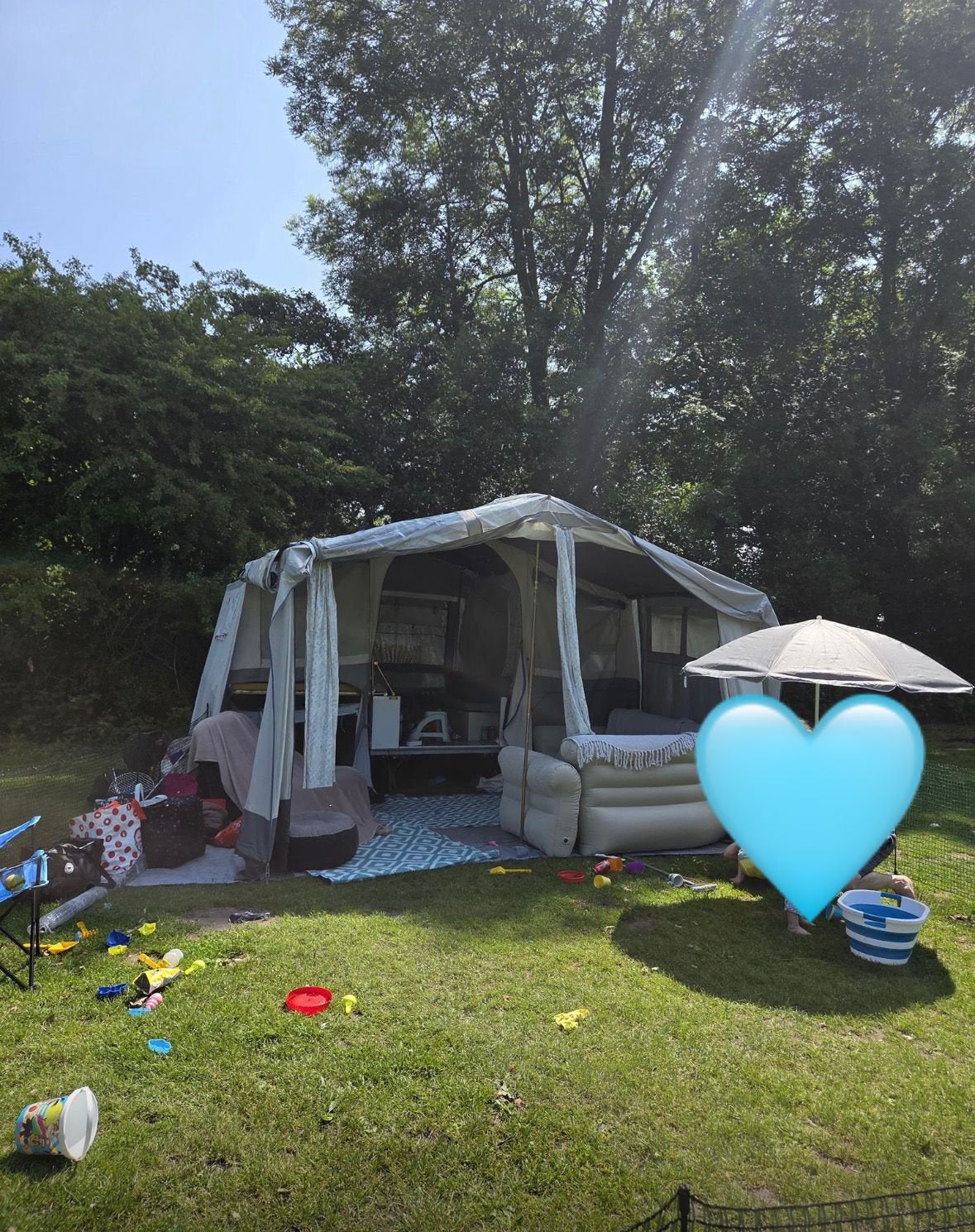 Vouwwagen compleet 8p - 10p, Caravans en Kamperen, Tenten, Ophalen, Zo goed als nieuw