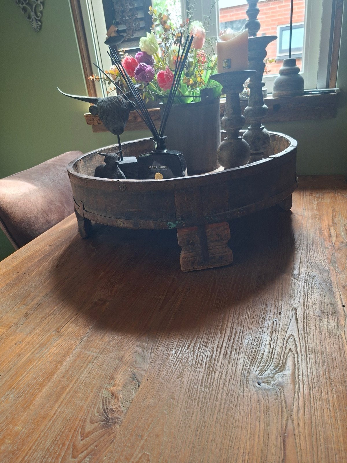 Chakki tafel, Hout, Gebruikt, Ophalen of Verzenden, Landelijk