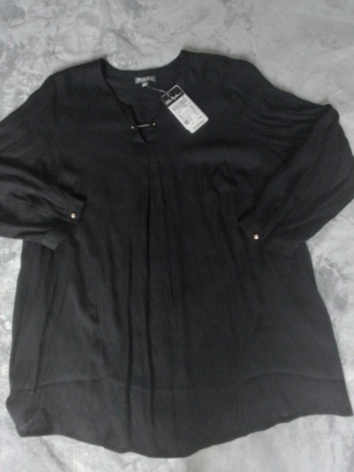 Zwarte blouse van ulla popken mt, 50/52, Ophalen of Verzenden, Nieuw, Zwart, Blouse of Tuniek