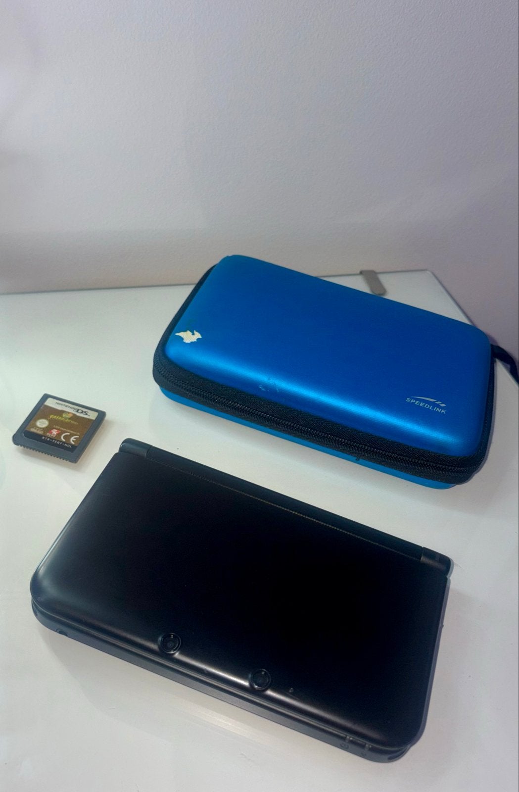 Nintendo 3DS XL Zwart met origenele stylus, hoesje en game, Zwart, 3DS XL, Ophalen of Verzenden, Zo goed als nieuw