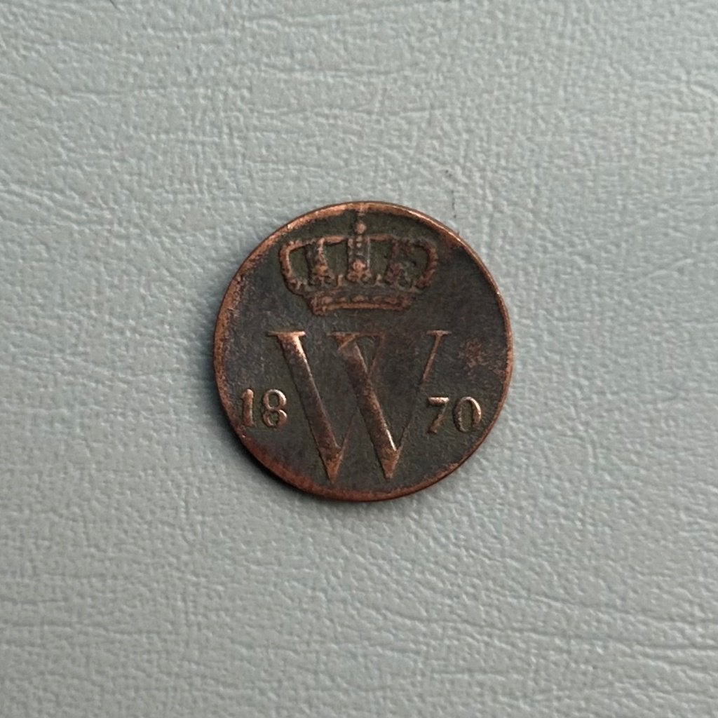 1/2 cent 1870, Ophalen of Verzenden, Koning Willem III, 1 cent