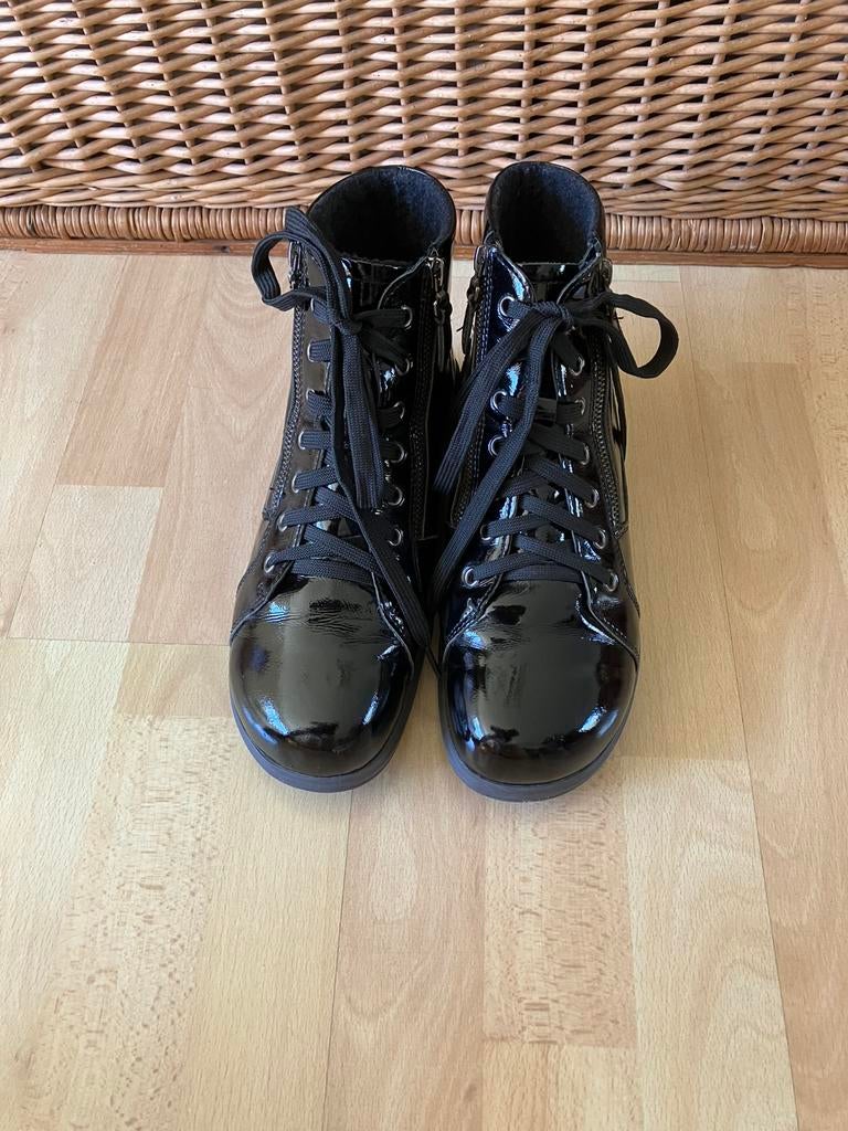 Helvesko zwarte lakleren hoge comfort schoenen mt 40 izgs, Zwart, Lage of Enkellaarzen, Ophalen of Verzenden, Gedragen