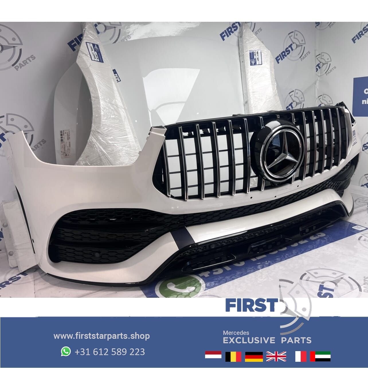 2023 (W167) V167 C167 GLE AMG VOORKOP WIT COMPLEET FRONT ORI, Gebruikt, -, Voor, Ophalen of Verzenden